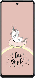 Силиконовый чехол Единорожка в пончике для Infinix Hot 50 5G - 4282u-3795 изображение 