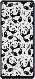 Силиконовый чехол Панды для Infinix Hot 50 5G - 4318u-3795 изображение 