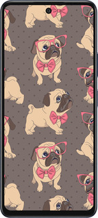 Силиконовый чехол мопсики 2 для Infinix Hot 50 5G - 4362u-3795 изображение 