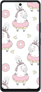 Силиконовый чехол Единорожки для Infinix Hot 50 5G - 4659u-3795 изображение 
