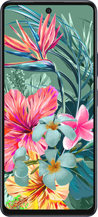 Силиконовый чехол Тропические цветы v1 для Infinix Hot 50 5G - 4667u-3795 изображение 