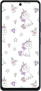 Силиконовый чехол Единорожка v2 для Infinix Hot 50 5G - 4703u-3795 изображение 