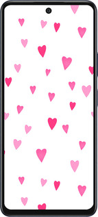 Силиконовый чехол Сердечки 2 для Infinix Hot 50 5G - 4763u-3795 изображение 