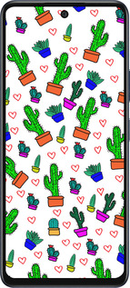 Силиконовый чехол Кактусы 4 для Infinix Hot 50 5G - 4856u-3795 изображение 