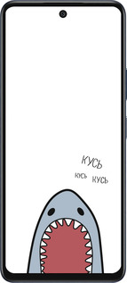 Силиконовый чехол Акула для Infinix Hot 50 5G - 4870u-3795 изображение 