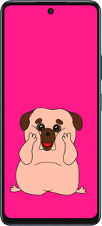 Силиконовый чехол Весёлый мопс для Infinix Hot 50 5G - 4908u-3795 изображение 