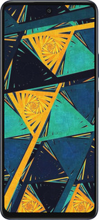 Силиконовый чехол Арт, абстракция, желтый, синий для Infinix Hot 50 5G - 5382u-3795 изображение 