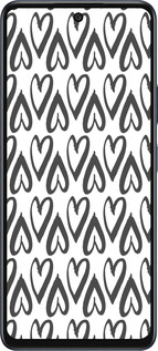 Силиконовый чехол Сердца v2 для Infinix Hot 50 5G - 5497u-3795 изображение 