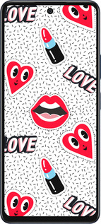 Силиконовый чехол Стикеры v3 для Infinix Hot 50 5G - 5502u-3795 изображение 