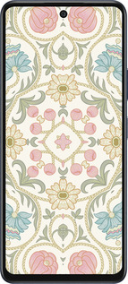 Силиконовый чехол Цветочный орнамент v2 для Infinix Hot 50 5G - 5513u-3795 изображение 