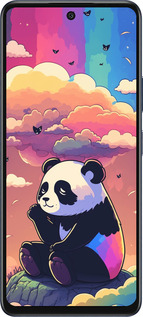 Силиконовый чехол Панда в облаках для Infinix Hot 50 5G - 5585u-3795 изображение 