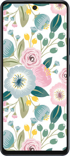 Силіконовий чехол Квіткові шпалери v2 для Infinix Hot 50 5G - 5602u-3795 изображение 