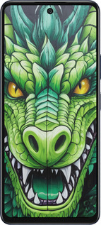 Силиконовый чехол Зелёный дракон для Infinix Hot 50 5G - 5816u-3795 изображение 