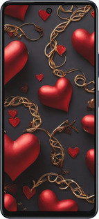 Силиконовый чехол Сердечки для Infinix Hot 50 5G - 5831u-3795 изображение 