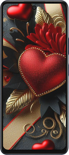 Силиконовый чехол Сердечки v2 для Infinix Hot 50 5G - 5832u-3795 изображение 