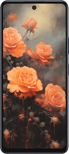 Силиконовый чехол Оранжевые розы для Infinix Hot 50 5G - 5944u-3795 изображение 