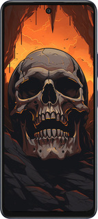 Силиконовый чехол Череп в пещере для Infinix Hot 50 5G - 5959u-3795 изображение 