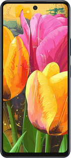 Силиконовый чехол Нарисованные тюльпаны для Infinix Hot 50 5G - 5990u-3795 изображение 