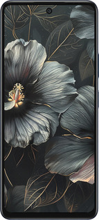 Силиконовый чехол Черные цветы для Infinix Hot 50 5G - 6031u-3795 изображение 