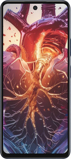 Силиконовый чехол Crystal Heart для Infinix Hot 50 5G - 6070u-3795 изображение 