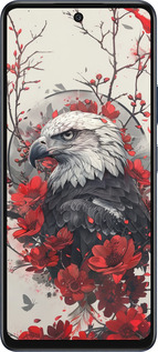 Силиконовый чехол Рубиновый орел для Infinix Hot 50 5G - 6103u-3795 изображение 