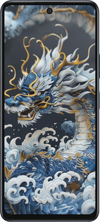 Силиконовый чехол Водяной дракон для Infinix Hot 50 5G - 6113u-3795 изображение 