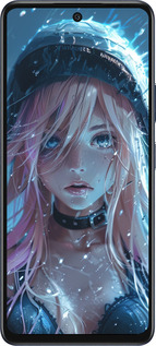 Силиконовый чехол Аниме-дива под дождем для Infinix Hot 50 5G - 6120u-3795 изображение 