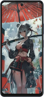 Силиконовый чехол Гейша-воин для Infinix Hot 50 5G - 6124u-3795 изображение 