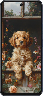 Силиконовый чехол Щенок cocker spaniel для Infinix Hot 50 5G - 6136u-3795 изображение 