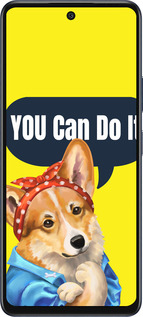 Силиконовый чехол чехол с корги You Can Do It для Infinix Hot 50 5G - 6184u-3795 изображение 