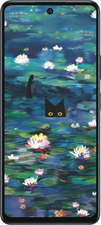 Силіконовий чехол с изображением водяных лилий и кошек для Infinix Hot 50 5G - 6257u-3795 изображение 