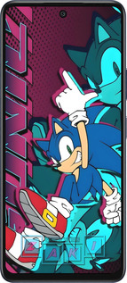 Силиконовый чехол Соник для Infinix Hot 50 5G - 6284u-3795 изображение 