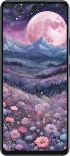 Силиконовый чехол Ночь луна арт для Infinix Hot 50 5G - 6319u-3795 изображение 