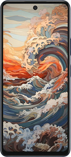 Силиконовый чехол Арт волны для Infinix Hot 50 5G - 6324u-3795 изображение 