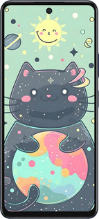 Силиконовый чехол Милый котик для Infinix Hot 50 5G - 6364u-3795 изображение 