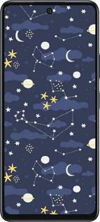 Силиконовый чехол Астрономический узор. Милый дизайн мультяшной вселенной для Infinix Hot 50 5G - 6446u-3795 изображение 