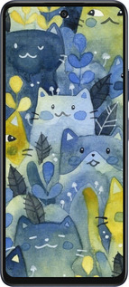 Силиконовый чехол С изображением кошачьего леса для Infinix Hot 50 5G - 6447u-3795 изображение 