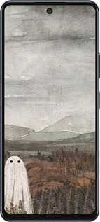 Силиконовый чехол Одинокий призрак на фоне гор для Infinix Hot 50 5G - 6486u-3795 изображение 