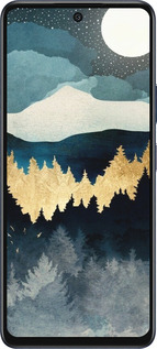 Силиконовый чехол Ночной пейзаж с лесом и горами для Infinix Hot 50 5G - 6493u-3795 изображение 