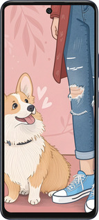 Силиконовый чехол Корги 3 для Infinix Hot 50 5G - 6707u-3795 изображение 