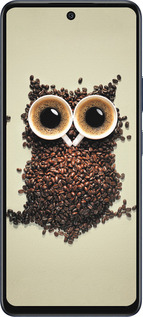 Силиконовый чехол Сова из кофе для Infinix Hot 50 5G - 777u-3795 изображение 