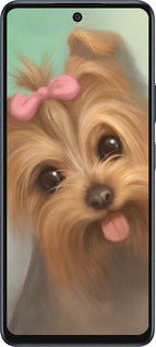 Силиконовый чехол Нарисованный йоркширский терьер для Infinix Hot 50 5G - 928u-3795 изображение 