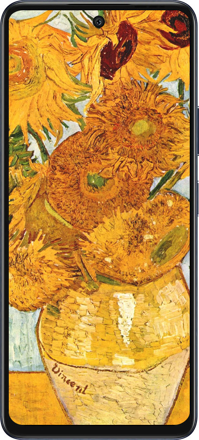 Силиконовый чехол Винсент Ван Гог. Подсолнухи для Infinix Hot 50 5G - 162u-3795 изображение 