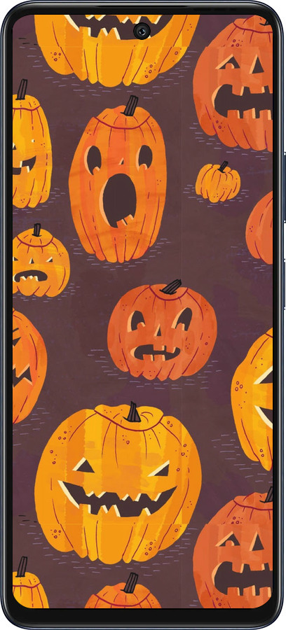 Силиконовый чехол Тыквы на Хеллоуин для Infinix Hot 50 5G - 233u-3795 изображение 