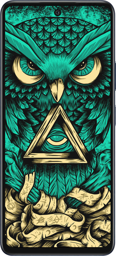 Силиконовый чехол Сова Арт-тату для Infinix Hot 50 5G - 3971u-3795 изображение 