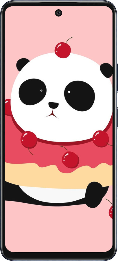 Силиконовый чехол Панда с пончиком для Infinix Hot 50 5G - 3991u-3795 изображение 