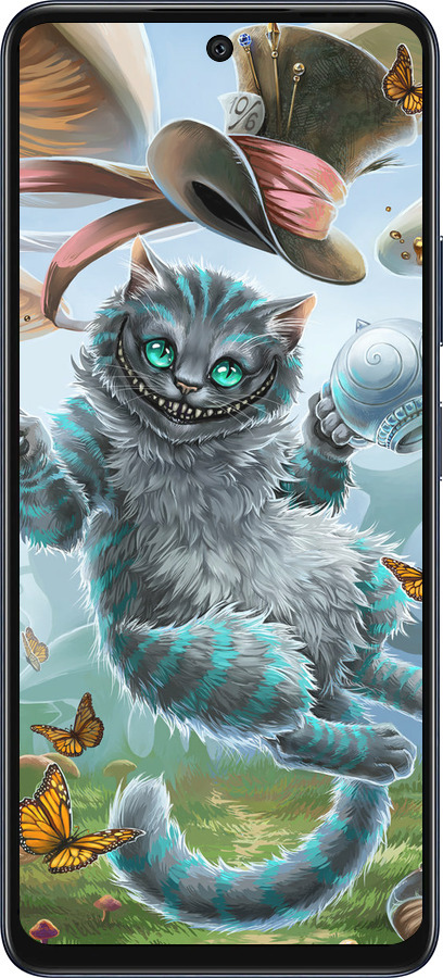 Силиконовый чехол Чеширский кот 2 для Infinix Hot 50 5G - 3993u-3795 изображение 