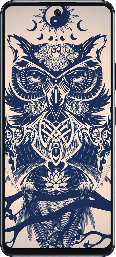 Силиконовый чехол Узорчатая сова для Infinix Hot 50 5G - 4000u-3795 изображение 