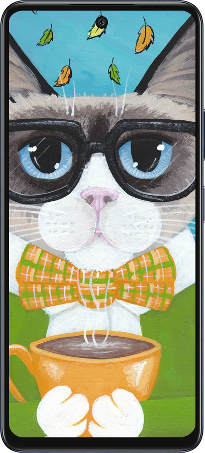 Силиконовый чехол Cat&Coffee для Infinix Hot 50 5G - 4053u-3795 изображение 