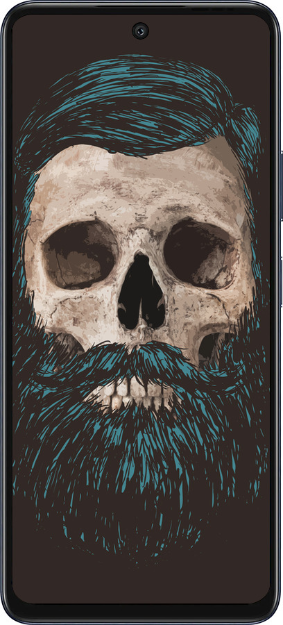 Силиконовый чехол Череп с бородой для Infinix Hot 50 5G - 4102u-3795 изображение 